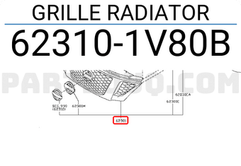 Nissan 623101V80B GRILLE RADIATOR