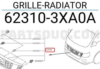 Nissan 623103XA0A GRILLE-RADIATOR