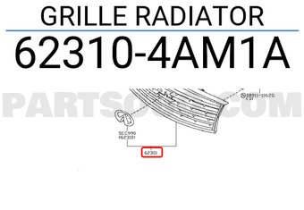 Nissan 623104AM1A GRILLE RADIATOR
