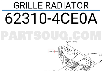 Nissan 623104CE0A GRILLE RADIATOR