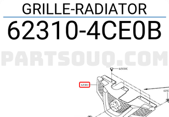 Nissan 623104CE0B GRILLE-RADIATOR