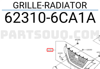 Nissan 623106CA1A GRILLE-RADIATOR
