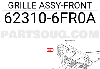 Nissan 623106FR0A GRILLE ASSY-FRONT