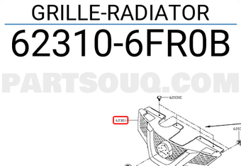 Nissan 623106FR0B GRILLE-RADIATOR