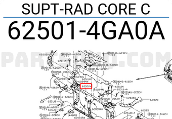 Nissan 625014GA0A SUPT-RAD CORE C