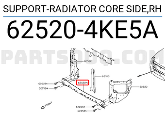 Nissan 625204KE5A SUPPORT-RADIATOR CORE SIDE,RH
