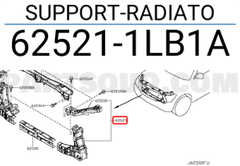 Nissan 625211LB1A SUPPORT-RADIATO