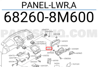 Nissan 682608M600 PANEL-LWR,A