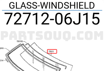 Nissan 7271206J15 GLASS-WINDSHIELD