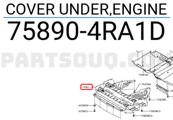 Nissan 758904RA1D COVER UNDER,ENGINE