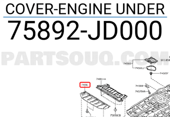 Nissan 75892JD000 COVER-ENGINE UNDER