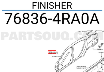 Nissan 768364RA0A FINISHER