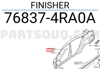 Nissan 768374RA0A FINISHER