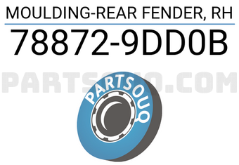Nissan 788729DD0B MOULDING-REAR FENDER, RH