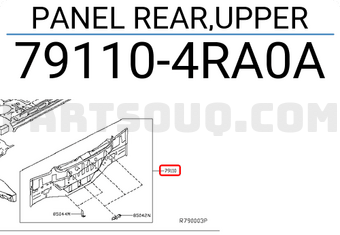 Nissan 791104RA0A PANEL REAR,UPPER
