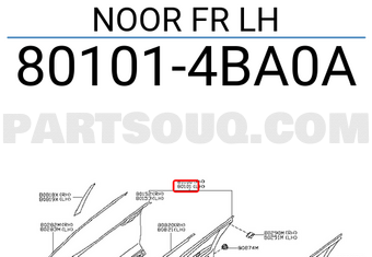 Nissan 801014BA0A NOOR FR LH