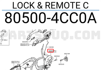 Nissan 805004CC0A LOCK & REMOTE C