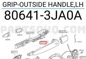 Nissan 806413JA0A GRIP-OUTSIDE HANDLE,LH