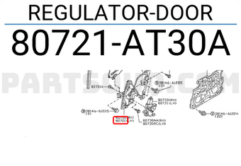 Nissan 80721AT30A REGULATOR-DOOR