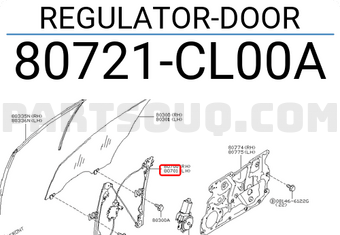 Nissan 80721CL00A REGULATOR-DOOR