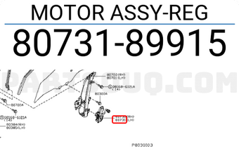 Nissan 8073189915 MOTOR ASSY-REG