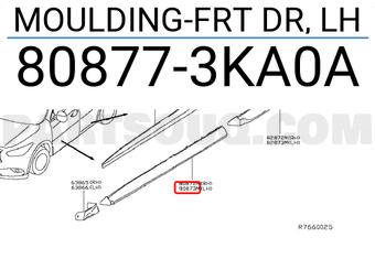 Nissan 808773KA0A MOULDING-FRT DR, LH