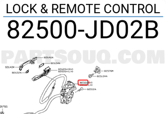 Nissan 82500JD02B LOCK & REMOTE CONTROL