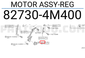 Nissan 827304M400 MOTOR ASSY-REG