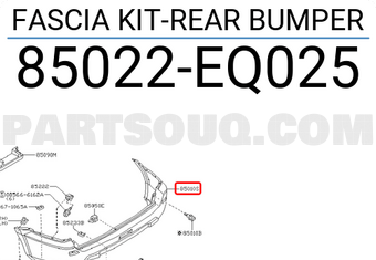 Nissan 85022EQ025 FASCIA KIT-REAR BUMPER