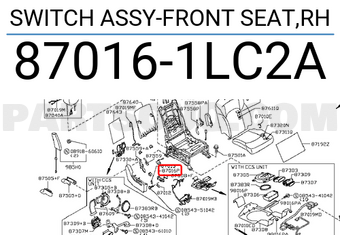 Nissan 870161LC2A SWITCH ASSY-FRONT SEAT,RH