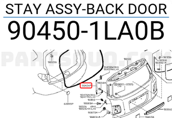 Nissan 904501LA0B STAY ASSY-BACK DOOR