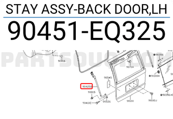 Nissan 90451EQ325 STAY ASSY-BACK DOOR,LH