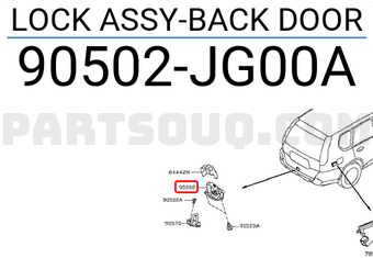 Nissan 90502JG00A LOCK ASSY-BACK DOOR