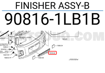 Nissan 908161LB1B FINISHER ASSY-B