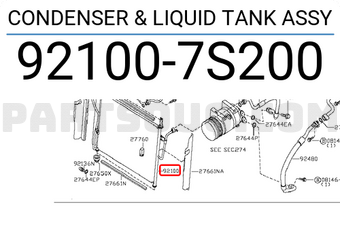 Nissan 921007S200 CONDENSER & LIQUID TANK ASSY