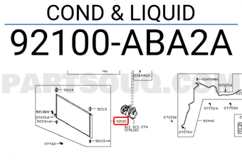 Nissan 92100ABA2A COND & LIQUID