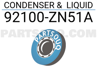 Nissan 92100ZN51A CONDENSER &amp; LIQUID