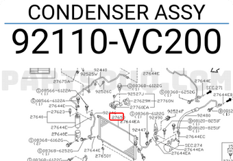 Nissan 92110VC200 CONDENSER ASSY