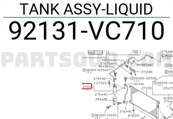 Nissan 92131VC710 TANK ASSY-LIQUID