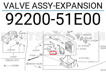 Nissan 9220051E00 VALVE ASSY-EXPANSION