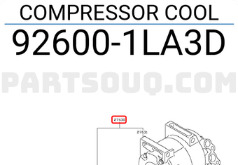 Nissan 926001LA3D COMPRESSOR COOL
