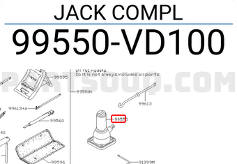 Nissan 99550VD100 JACK COMPL