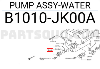 Nissan B1010JK00A PUMP ASSY-WATER