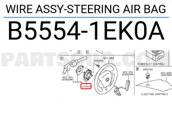 Nissan B55541EK0A WIRE ASSY-STEERING AIR BAG