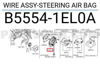 Nissan B55541EL0A WIRE ASSY-STEERING AIR BAG