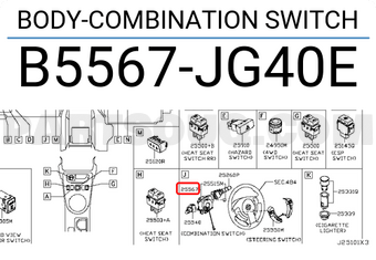 Nissan B5567JG40E BODY-COMBINATION SWITCH