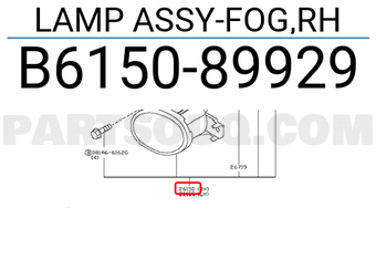 Nissan B615089929 LAMP ASSY-FOG,RH