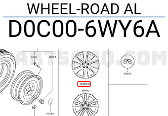 Nissan D0C006WY6A WHEEL-ROAD AL