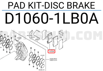 Nissan D10601LB0A PAD KIT-DISC BRAKE