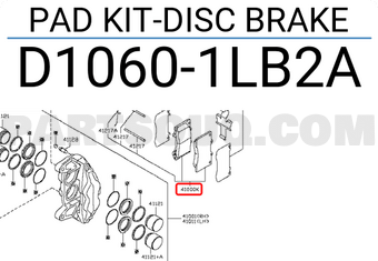Nissan D10601LB2A PAD KIT-DISC BRAKE